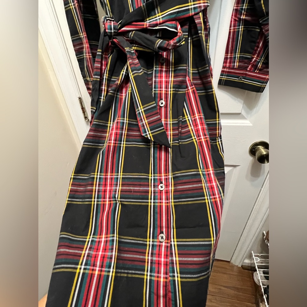 J crew cuts plaid ladies dress size 14 NWT